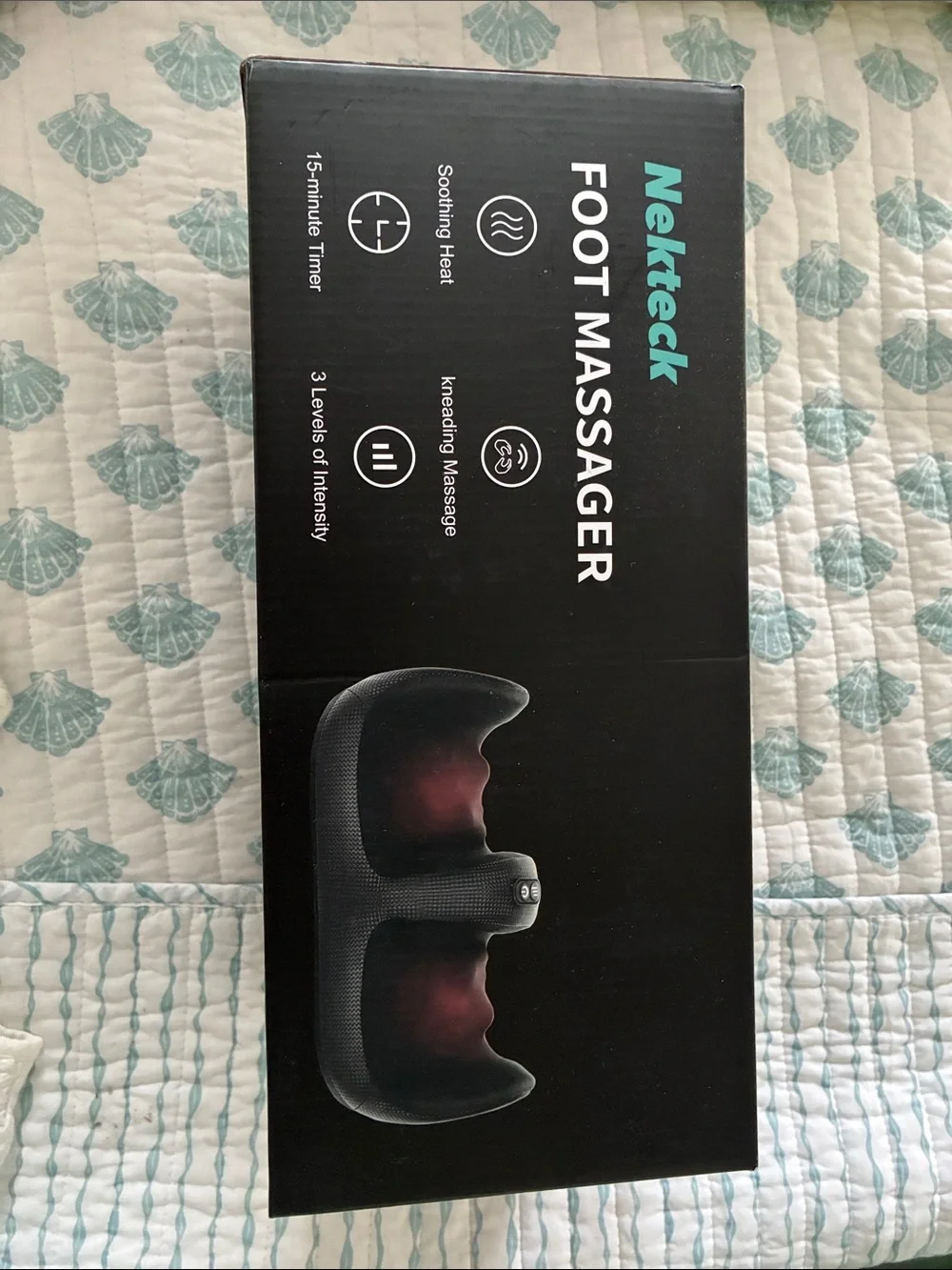 Black Foot Massager with Heat and Kneading